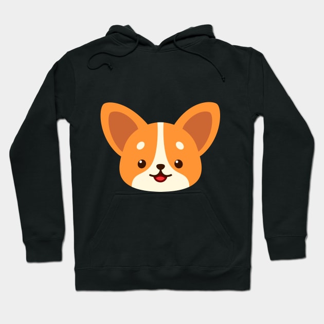 Cute corgi face Hoodie by Elysart